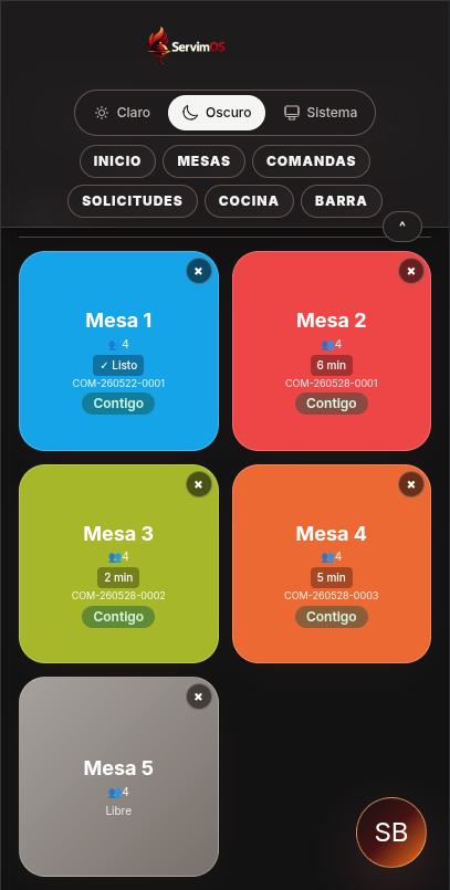 ServimOS en móvil